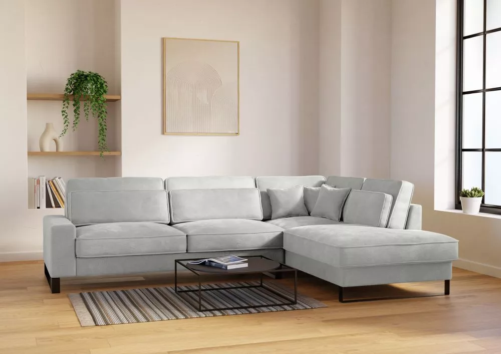 Dīvāns Blossom Standard · Pelēks · 242 × 310 × 110 cm