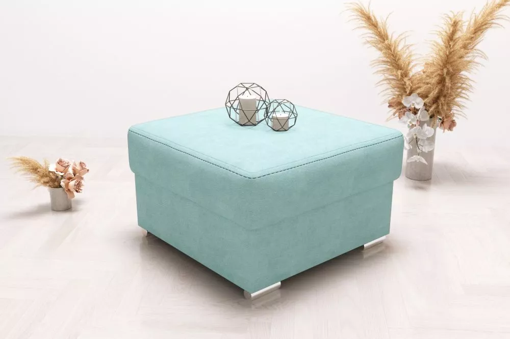 Pufs P Square Classic standard Auduma numurs: Primo 72, · Gaiši zils · 55 × 42 × 55 cm