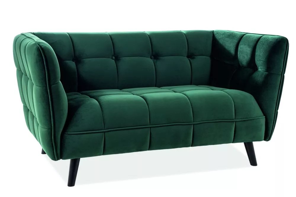 Dīvāns Castello Velvet 2 · Zaļš · 60 × 145 × 78 cm