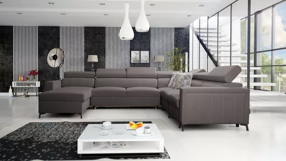 Dīvāns Baltico 7 Premium Standard · Brūns · 274 × 351 × 83 cm