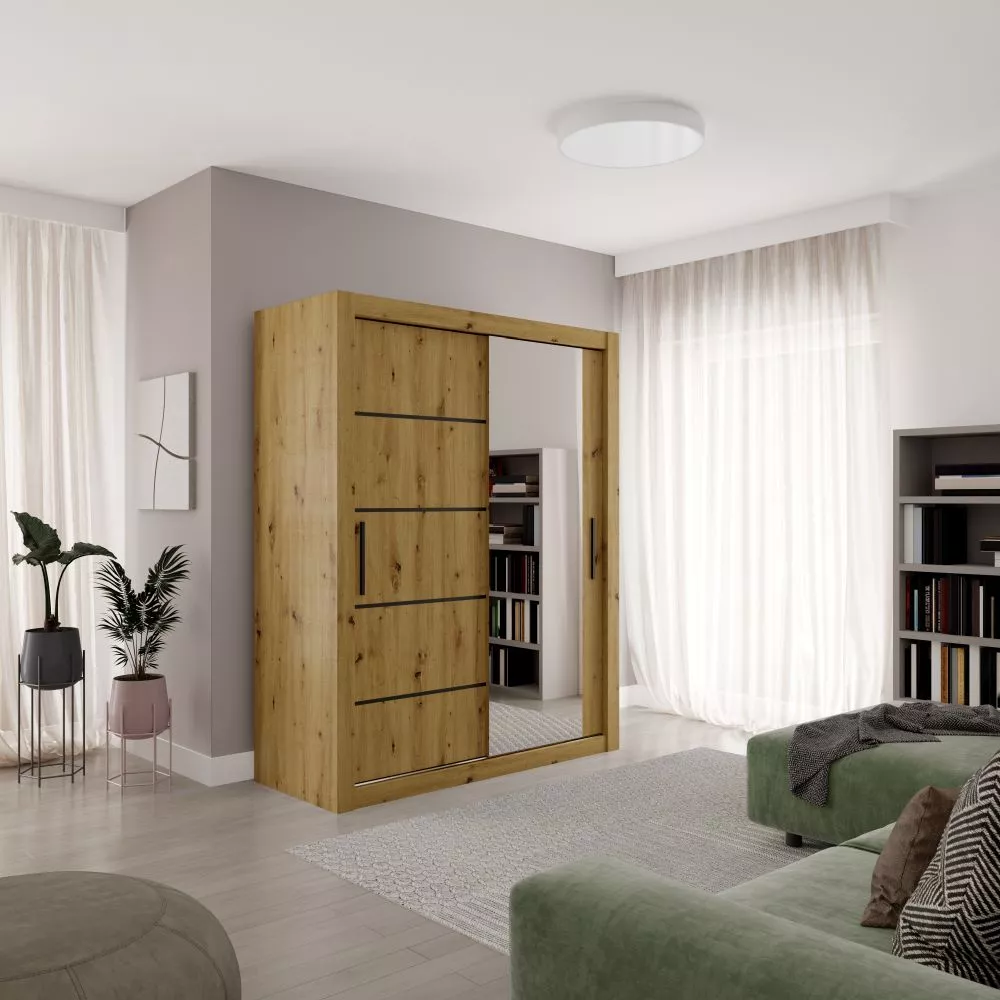 Skapis Mox 160 · Ozols artisan · 160 × 64 × 200 cm