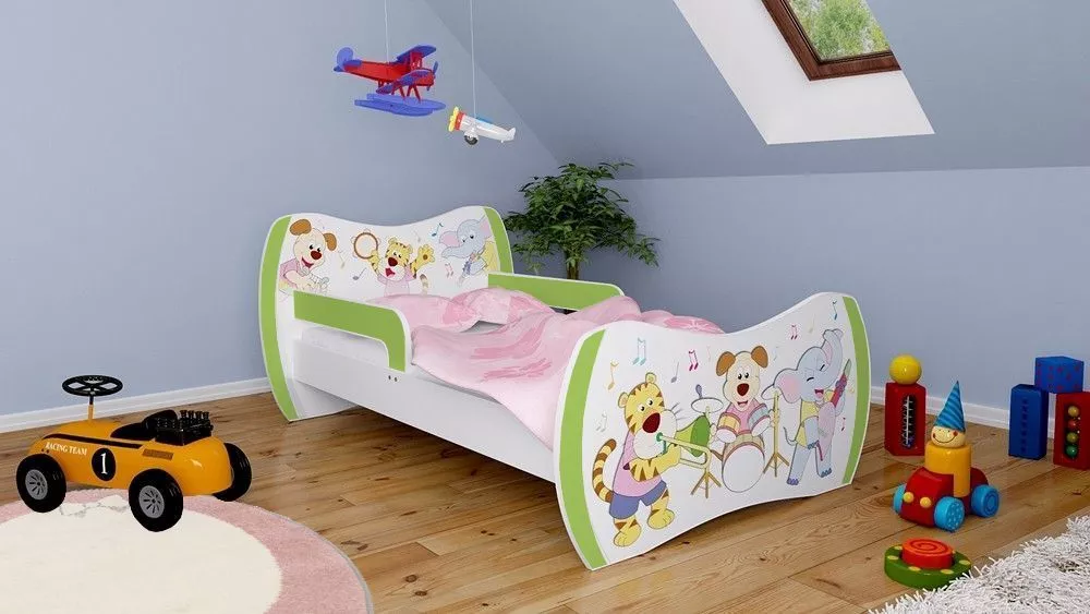 Bērnu gulta Dream L05 180x90 DM14 ar stelāžu Guļamvietas platums: 90 cm, Guļamvietas garums: 180 cm, · 114 × 184 × 71 cm