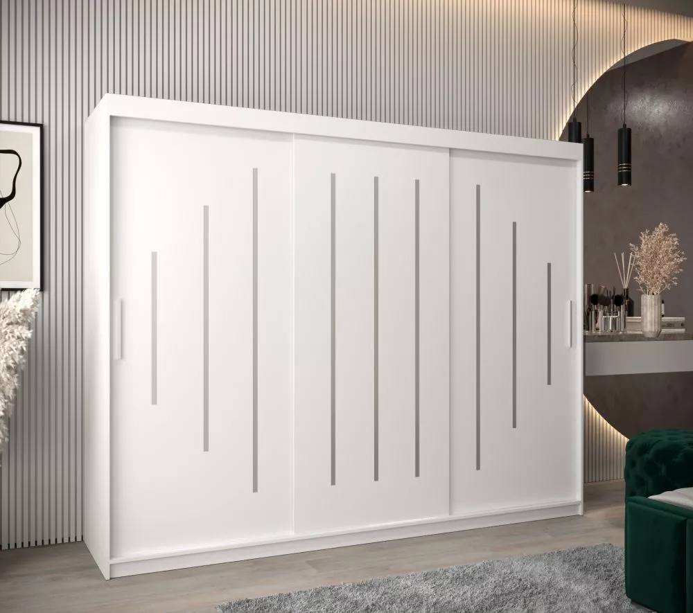 Skapis York · Balts · 250 × 62 × 200 cm