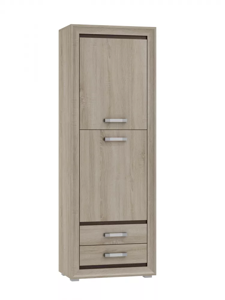 Grāmatu skapis Santori SA-R3 Korpusa krāsa: ozols sonoma, Elementu krāsa: šokolādes sonoma, · 70 × 40 × 200 cm