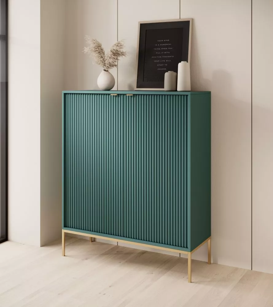 Kumode Nova Gold K-104 · Zaļš · 104 × 39 × 125 cm
