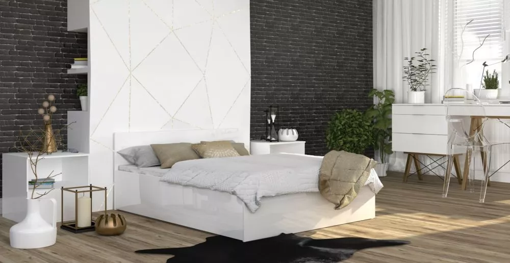 Gulta Panama Plus ar stelāžu Guļamvietas platums: 120 cm, Guļamvietas garums: 200 cm, stelāžas tips: metāla, · Balts · 1