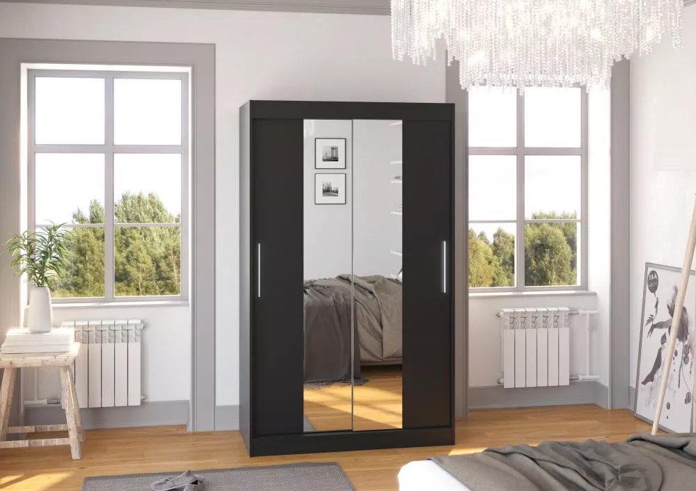 Skapis Santos · Melns · 120 × 58 × 200 cm