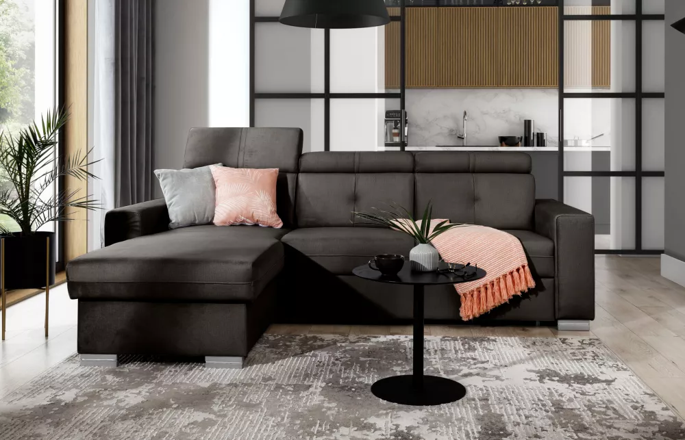 Dīvāns Fresia Premium Standard · Tumši brūns · 176 × 247 × 104 cm