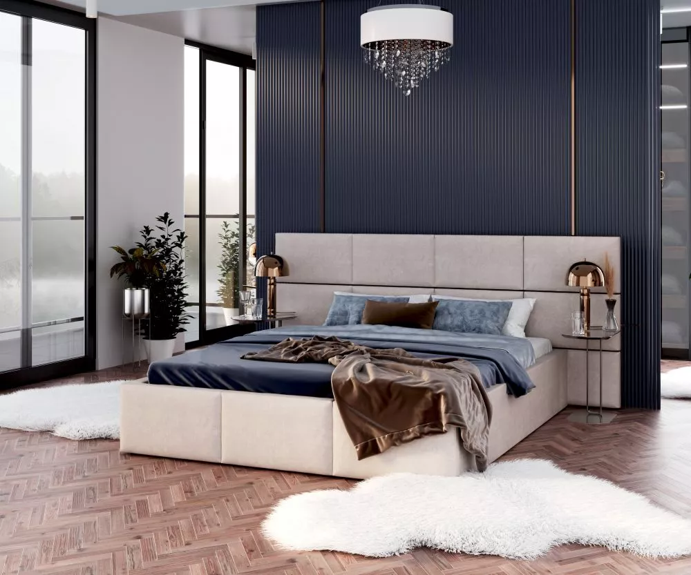 Gulta Denver Premium Standard ar stelāžu Guļamvietas platums: 160 cm, Guļamvietas garums: 200 cm, stelāžas tips: metāla,
