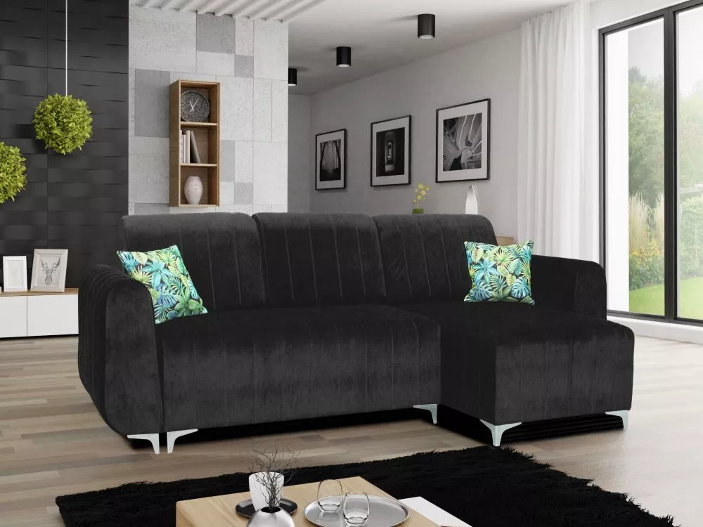 Dīvāns Alpine standard · Melns · 144 × 250 × 98 cm