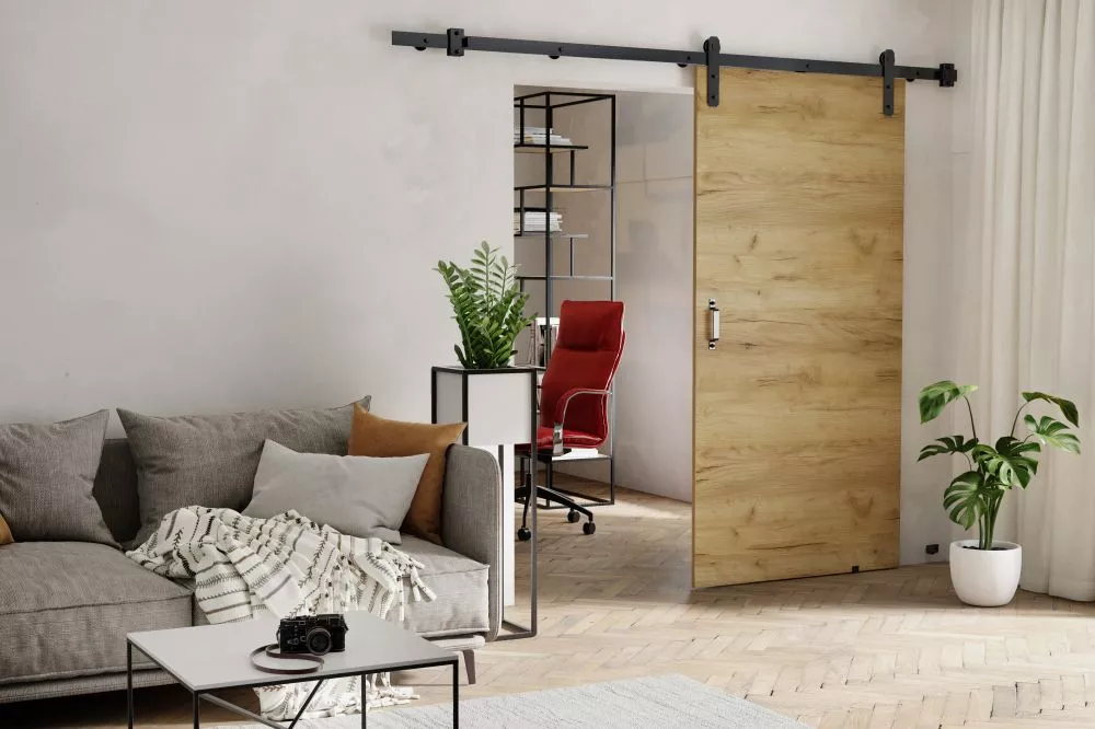 Bīdāmās durvis Retro Premium · Ozols craft zelts · 96 × 205 cm