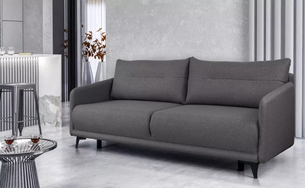 Dīvāns Larose Standard · Tumši pelēks · 97 × 210 × 91 cm