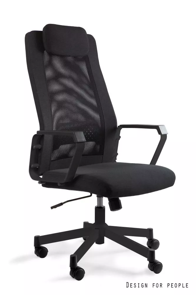 Datorkrēsls Fox black Sēdvietas platums: 48 cm, · Melns · 58 × 49 × 109 cm