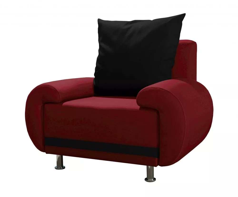 Mīksts krēsls Amore 1S standard Elementu krāsa: melns, Korpusa krāsa: sarkans, · 102 × 82 × 78 cm