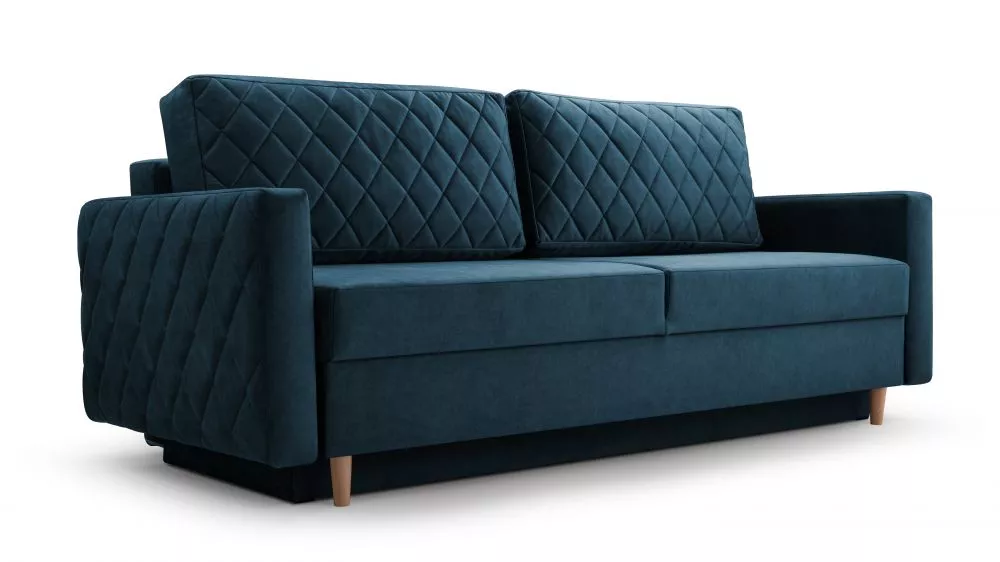Dīvāns Lenola Standard · Tumši zils · 94 × 215 × 100 cm