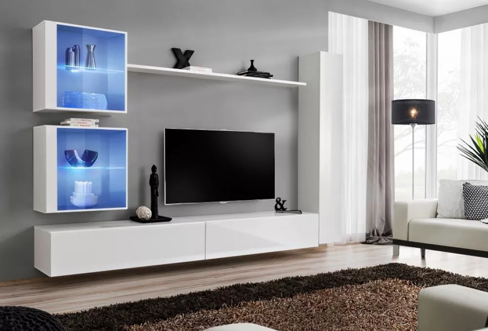 Sekcija Switch 18 · Balts · 280 × 40 × 180 cm