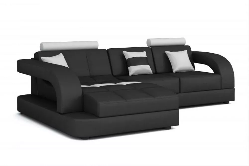 Dīvāns Douglas A standard · Melns + balts · 187 × 294 × 100 cm