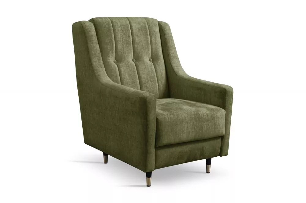 Mīksts krēsls Platon 1S Black Standard Sēdvietas dziļums: 55 cm, · Olīvu · 73 × 88 × 91 cm