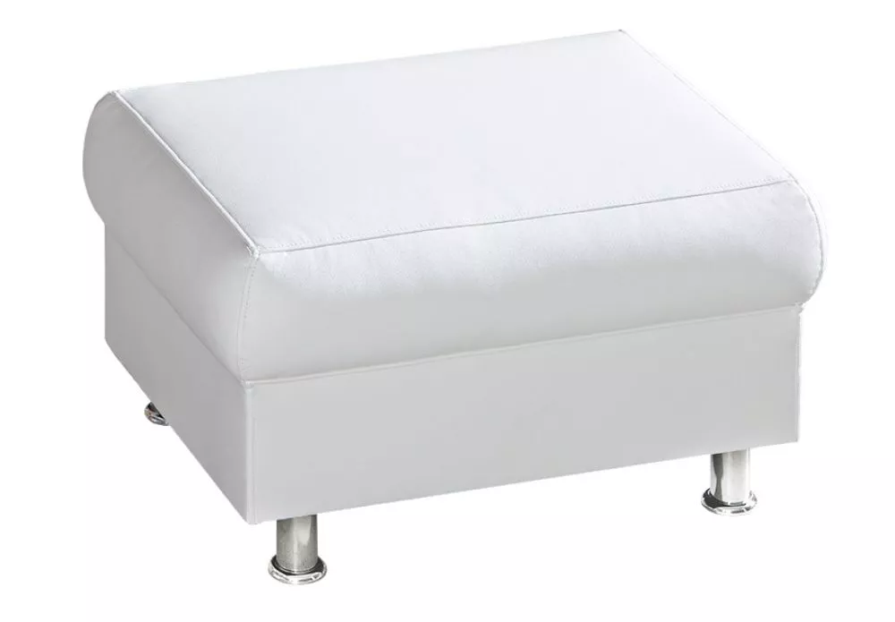 Pufs Scandi Pouf standard Auduma numurs: Cayenne 1111, · Balts · 83 × 47 × 62 cm