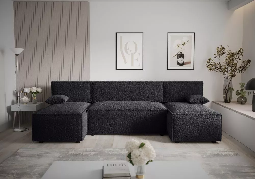 Dīvāns Mira U Anthology Standard · Melns · 140 × 271 × 90 cm