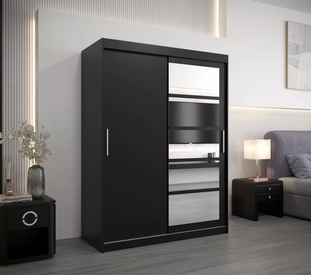 Skapis Roma 1 · Melns · 150 × 62 × 200 cm