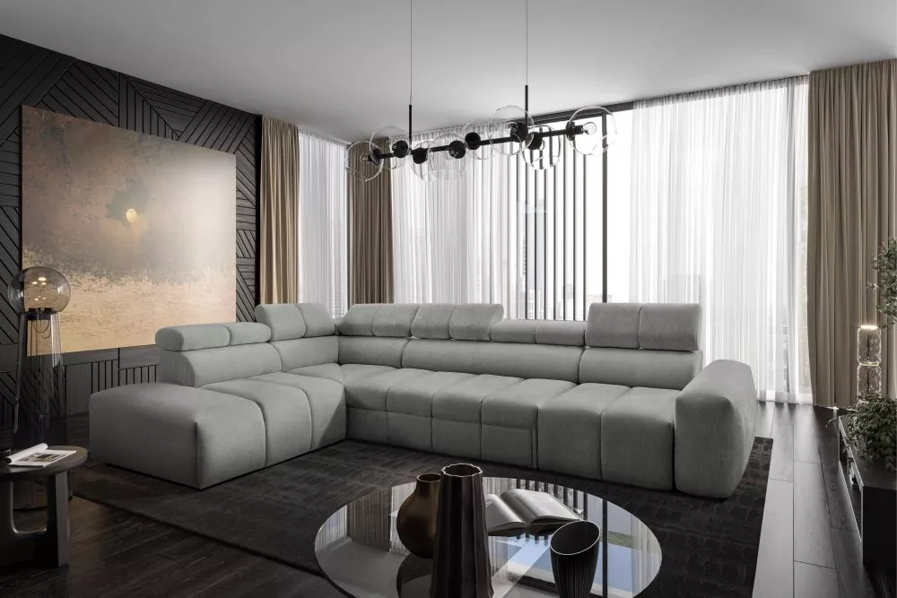 Dīvāns Levanto 11 Standard · Pelēks · 215 × 348 × 77 cm