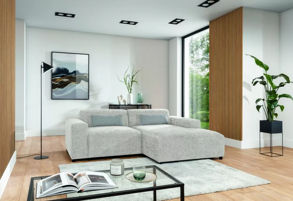 Dīvāns Roma Corner Standard · Gaiši bēšs · 165 × 240 × 75 cm