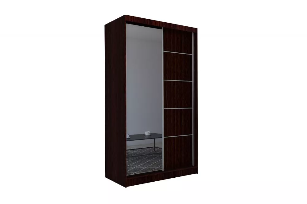 Skapis Makira ar LED · Venge · 150 × 61 × 216 cm