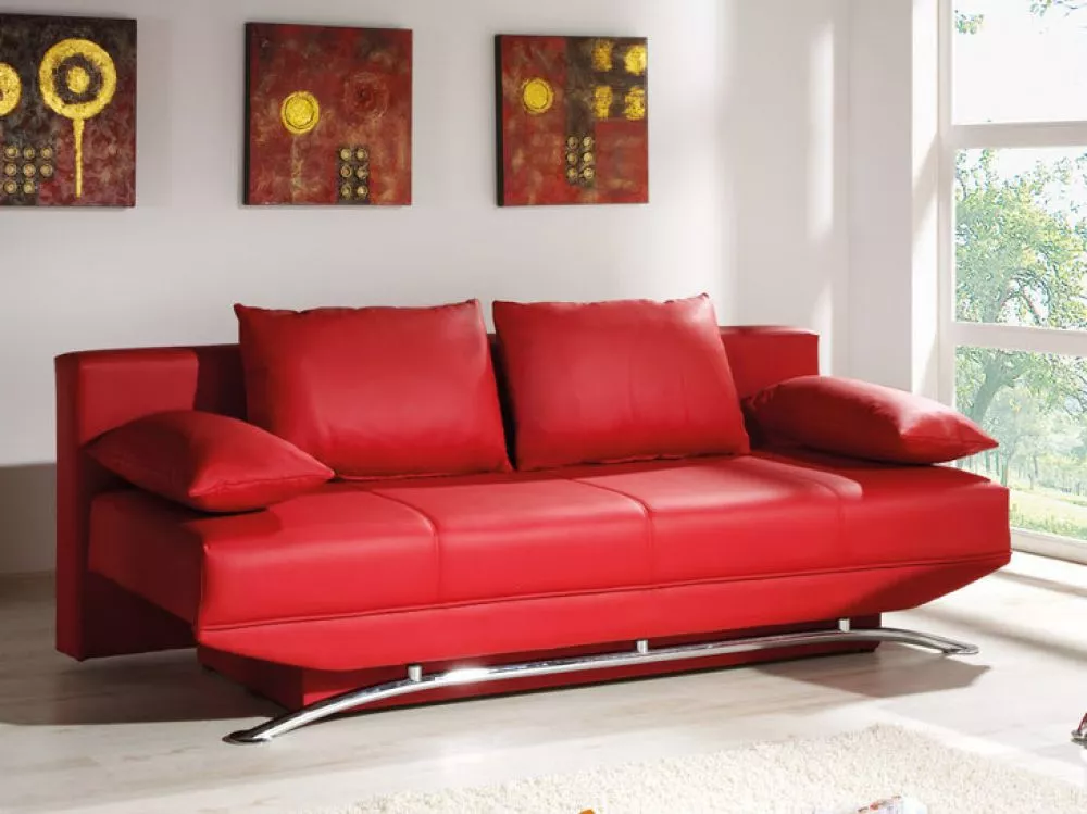 Dīvāns Olier 2S Standard · Sarkana · 100 × 200 × 85 cm