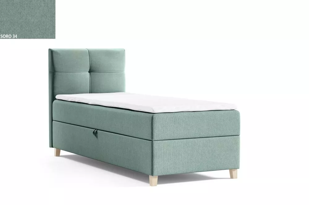 Gulta Candee R Mini Boxspring Standard Guļamvietas platums: 80 cm, Guļamvietas garums: 200 cm, · Piparmētru · 83 × 206 ×