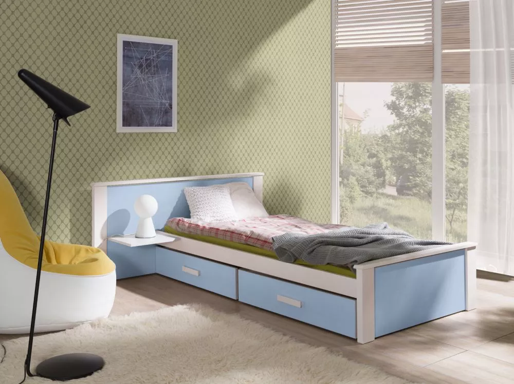 Bērnu gulta Aldo plus 80x180 ar stelāžu Guļamvietas platums: 80 cm, Guļamvietas garums: 180 cm, · 149 × 210 × 72 cm