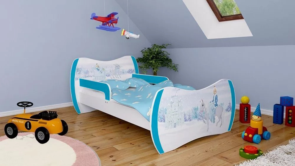 Bērnu gulta Dream L01 140x70 DM32 ar stelāžu Guļamvietas platums: 70 cm, Guļamvietas garums: 140 cm, · 94 × 144 × 71 cm