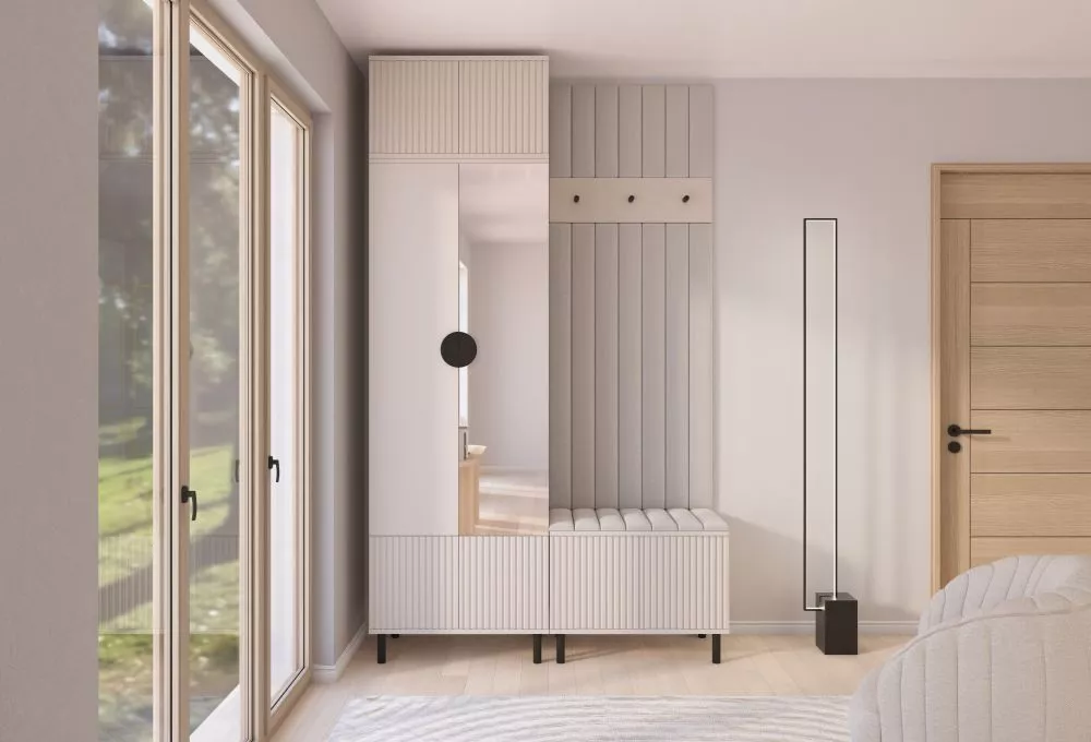 Apavu plaukts Rayo 4 Premium Trinity Korpusa krāsa: kašmīra, · 140 × 235 × 40 cm