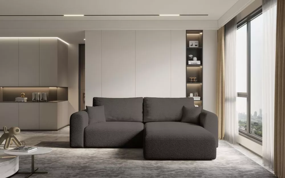 Dīvāns Karo Comfort Standard · Tumši brūns · 165 × 248 × 79 cm