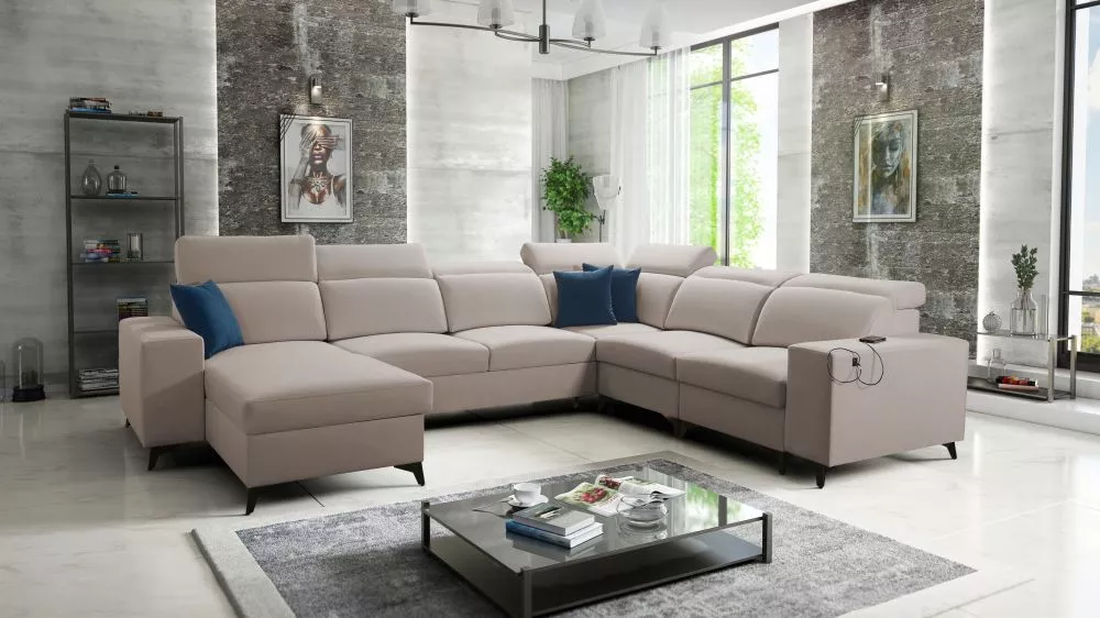 Dīvāns Bartone 8 Mix Standard · Kapučino · 283 × 361 × 83 cm