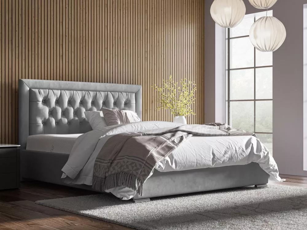 Gulta PK20 ar stelāžu Guļamvietas platums: 160 cm, Guļamvietas garums: 200 cm, stelāžas tips: metāla, · Pelēks · 178 × 2