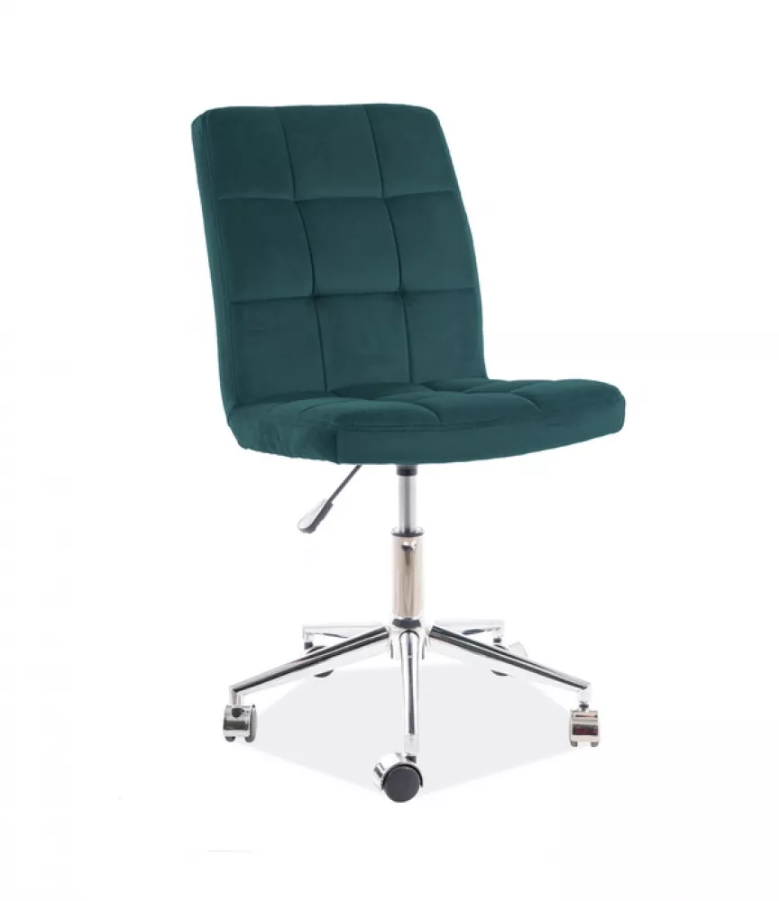 Datorkrēsls Q - 020 Velvet · Zaļš · 51 × 40 × 87 cm