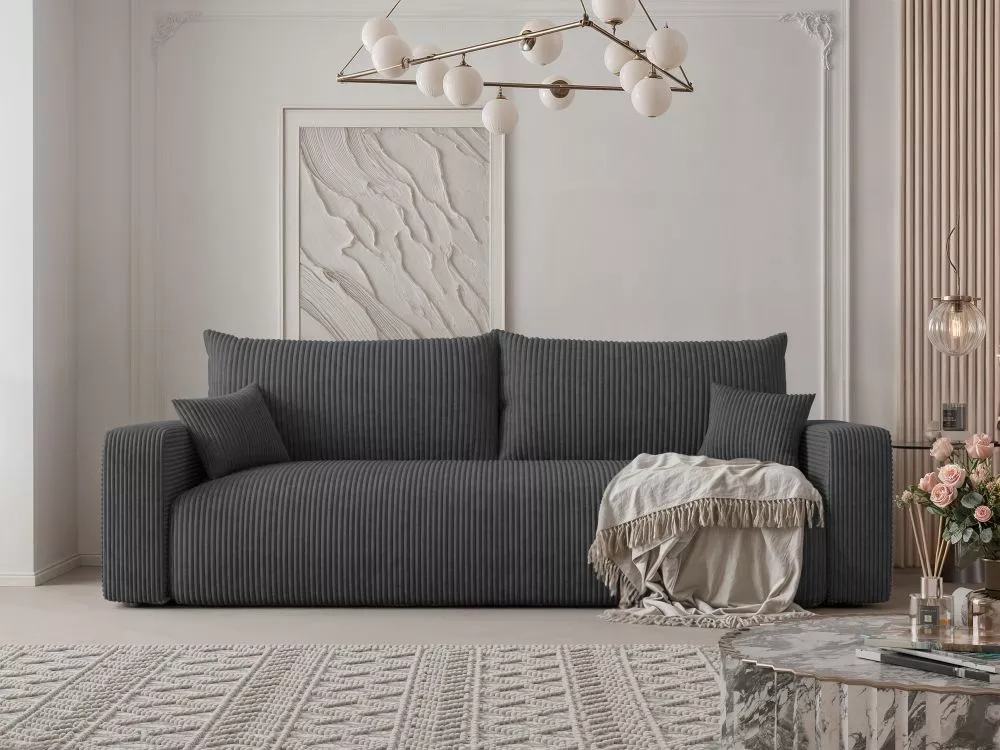 Dīvāns Piano Sofa Standard · Tumši pelēks · 93 × 246 × 79 cm