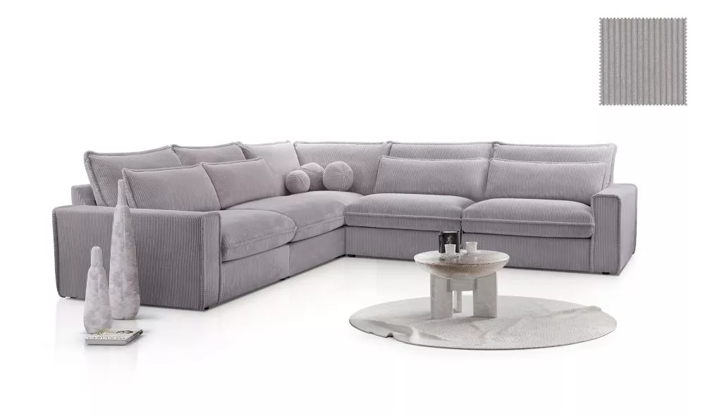 Dīvāns Cecylia L Standard · Pelēks · 309 × 309 × 90 cm