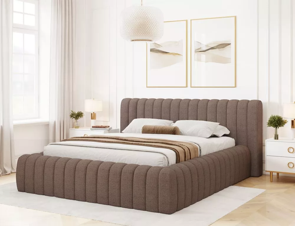 Gulta Carilla Standard ar stelāžu Guļamvietas platums: 160 cm, Guļamvietas garums: 200 cm, stelāžas tips: metāla, · Brūn