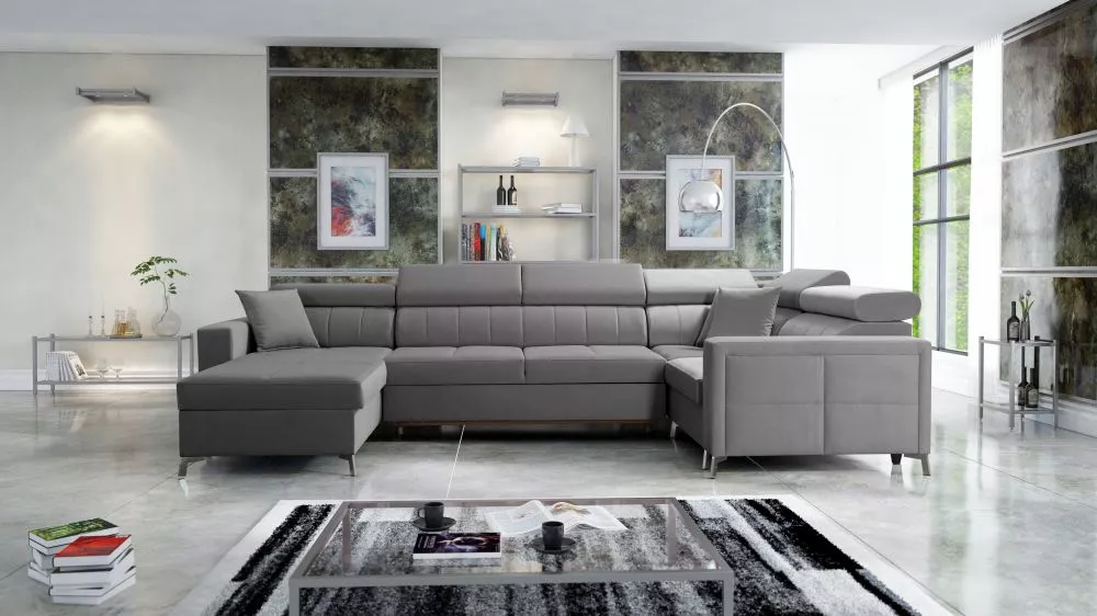 Dīvāns Side 5 Maxi Standard · Pelēks · 198 × 351 × 83 cm