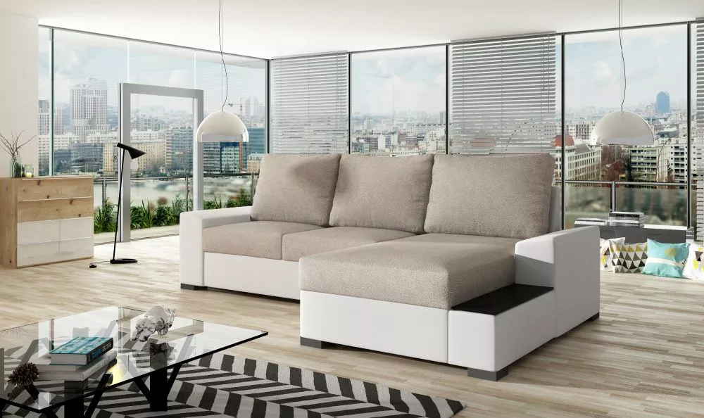 Dīvāns Negro standard · Gaiši bēšs + balts · 160 × 245 × 90 cm