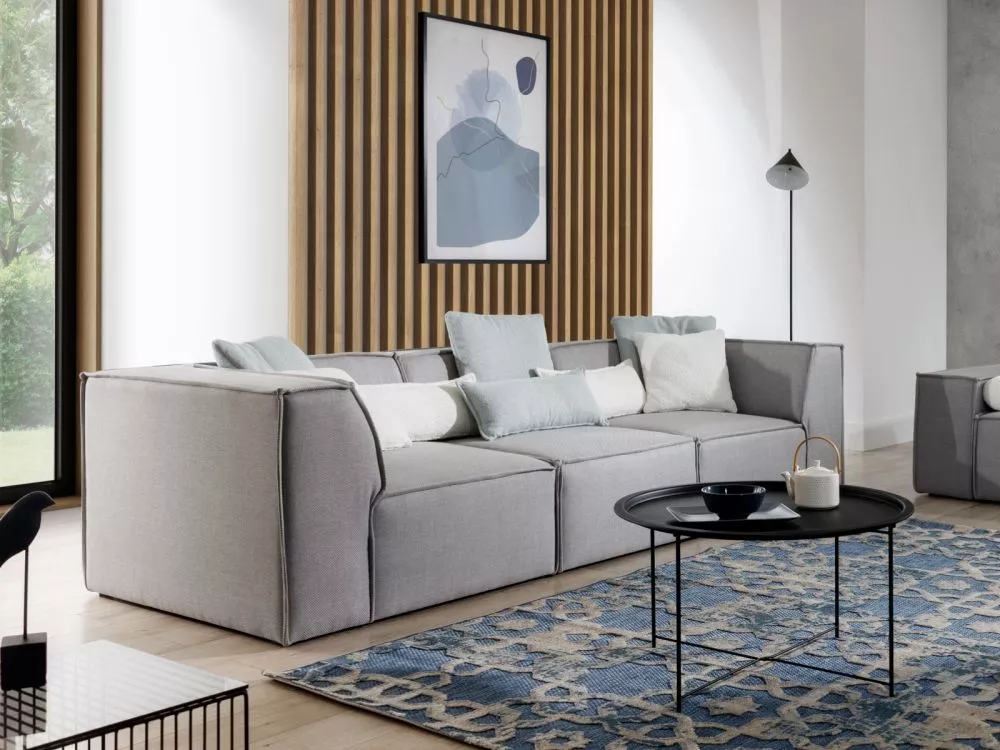 Dīvāns Fondy 3S standard · Pelēks · 105 × 278 × 70 cm