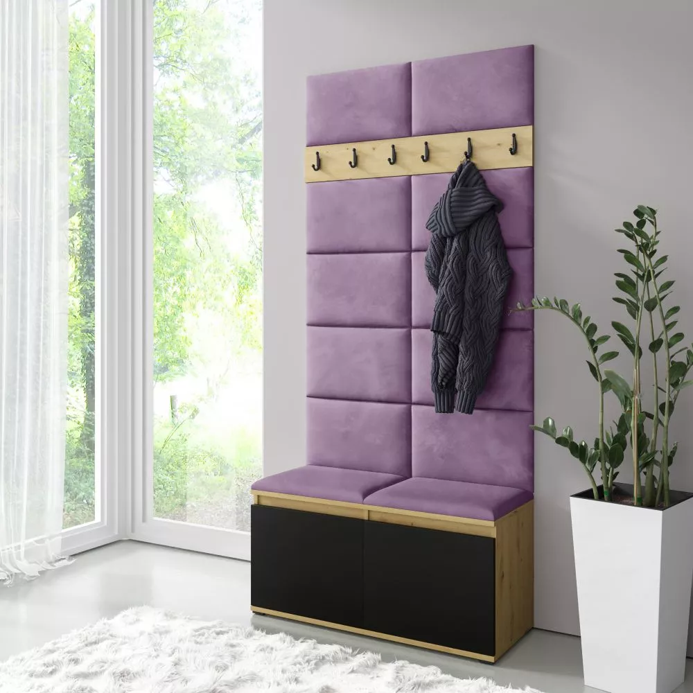 Apavu plaukts Emi 1 Trinity Korpusa krāsa: ozols artisan + melns, · 100 × 215 × 40 cm