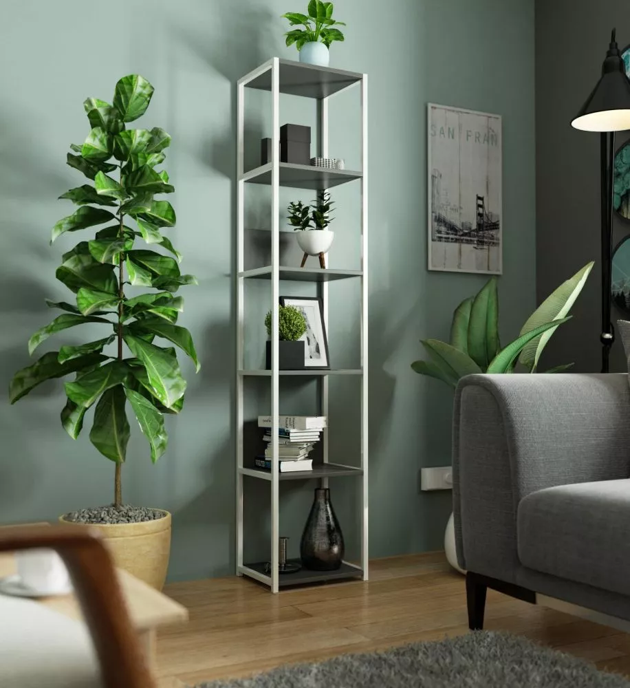 Plaukts Loft White · Pelēks · 40 × 192 × 32 cm