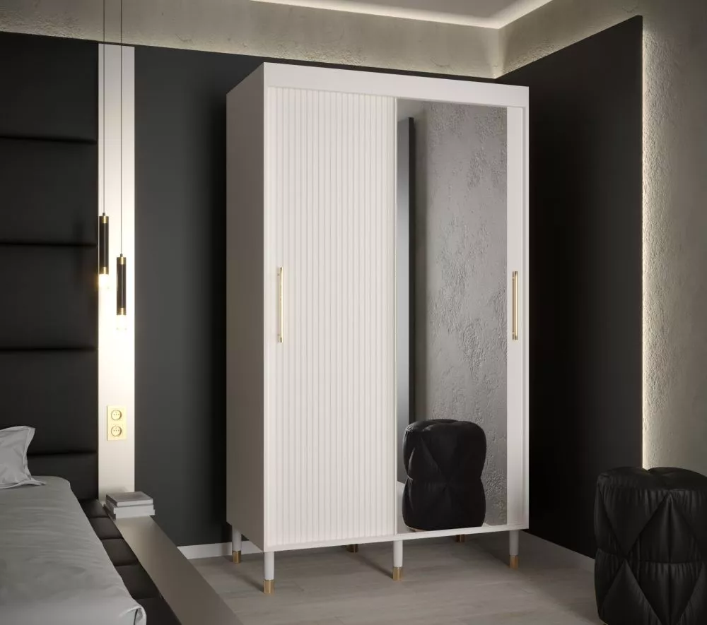 Skapis Calipso Slim 2 · Balts · 120 × 62 × 208 cm