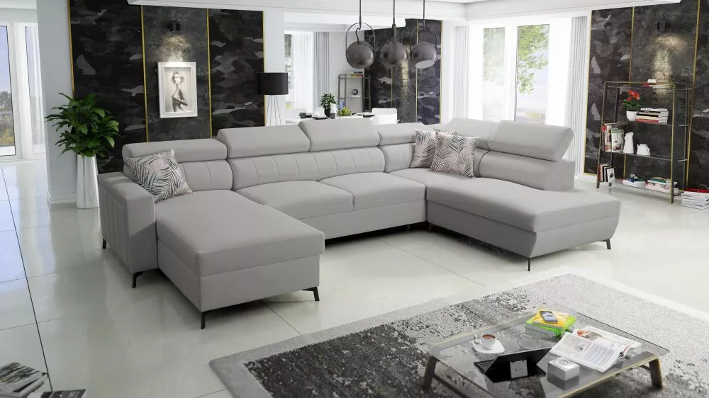 Dīvāns Baltico 6 Premium Standard · Pelēks · 224 × 351 × 83 cm