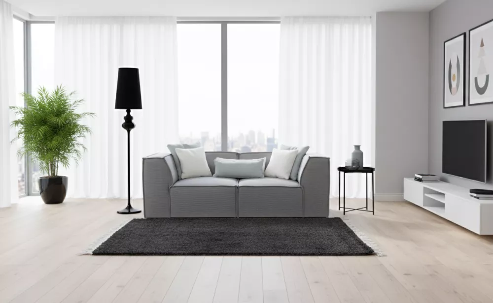 Dīvāns Fondy 2S standard · Pelēks · 105 × 204 × 70 cm