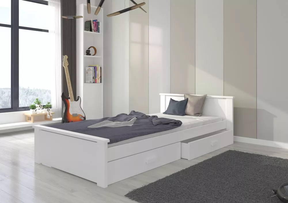 Bērnu gulta Aldo 80x180 ar stelāžu Guļamvietas platums: 80 cm, Guļamvietas garums: 180 cm, · 99 × 210 × 72 cm