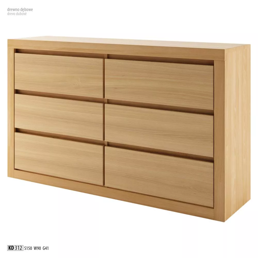 Kumode KD 312 · Ozols · 150 × 41 × 90 cm